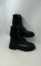 Load image into Gallery viewer, Aliana Womens Black Leather Lace-Up Round Toe Ankle Booties Size 9
