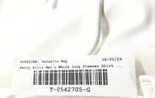 Load image into Gallery viewer, Perry Ellis Mens White Long Sleeve Collared Stretch Button-Up Shirt Sz M W/ Tag
