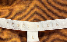 Load image into Gallery viewer, Perry Ellis Mens Brown Pointed Collar Long Sleeve Button-Up Shirt Size Large
