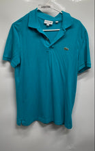 Load image into Gallery viewer, Lacoste Mens Blue Cotton Slim Fit Short Sleeve Golf Polo Shirt Size Large
