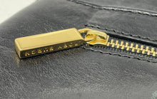 Load image into Gallery viewer, Authentic Tory Burch Womens Reva Black Leather Logo Flap Clutch Purse Damaged

