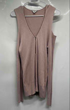 Load image into Gallery viewer, Guess Womens Pink Knitted Long Cold Shoulder Sleeve V-Neck Blouse Top Size XL

