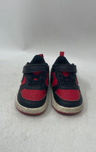 Load image into Gallery viewer, Nike Kids Court Borough Low Recraft Red Black Hook &amp; Loop Sneaker Shoes Size 6C
