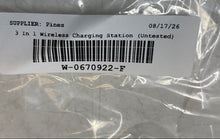 Load image into Gallery viewer, Getpals White 3-In-1 Wireless Charging Station For Watch iPhone AirPods Untested
