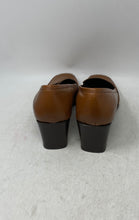 Load image into Gallery viewer, Via Spiga Womens Brown Leather Square Toe Block Heel Penny Loafers Size 10 M
