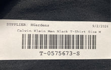 Load image into Gallery viewer, Calvin Klein Mens Black Classic Fit Short Sleeve Pullover T-Shirt Size M
