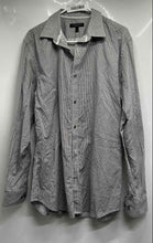 Load image into Gallery viewer, Banana Republic Mens Dark Gray Collared Tailored Slim Fit Button-Up Shirt Size L

