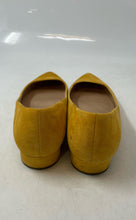 Load image into Gallery viewer, Franco Sarto Womens Mustard Color Leather Square Toe Slip On Pump Heels Size 9 M
