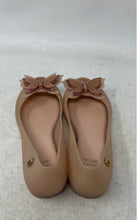 Load image into Gallery viewer, Mini Melissa UltraGirl Girls Beige Round Toe Slip-On Butterfly Ballet Flats Sz 1
