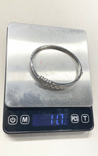 Load image into Gallery viewer, Women's Silver Tone Hinged Cuff Bracelet with Crystal Accent's (NCL)
