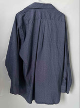 Load image into Gallery viewer, Michael Kors Mens Blue White Printed Big Fit Long Sleeve Dress Shirt Size 18
