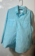 Load image into Gallery viewer, Alfani Mens Turquoise Long Sleeve Collared Pockets Button-Up Shirt Size L
