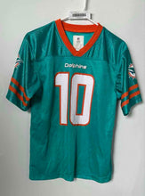 Load image into Gallery viewer, NFL Team Apparel Boys Aqua Orange Miami Dolphins Tyreek Hill #10 Jersey Size XL
