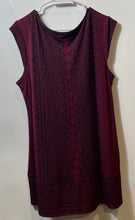 Load image into Gallery viewer, Alfani Womens Black Red Printed Sleeveless Split Neck Pullover Shift Dress Sz XL
