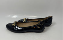 Load image into Gallery viewer, John Lewis Womens Black Leather Round Toe Horsebit Buckle Ballet Flats Sz 40 EUR
