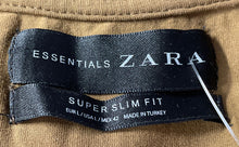 Load image into Gallery viewer, Zara Mens Brown Short Sleeve Super Slim Fit Crew Neck Pullover T-Shirt Size L
