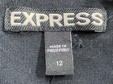 Load image into Gallery viewer, Express Womens Black Lace Stretch Flat Front Back-Zip Mini Skirt Size 12
