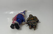 Load image into Gallery viewer, Lot Of 2 Small Collector Jester Harlequin Clown Porcelain Dolls In Sequin Outfit
