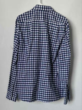Load image into Gallery viewer, Tommy Hilfiger Mens Blue White Collared Long Sleeve Dress Shirt Size Large
