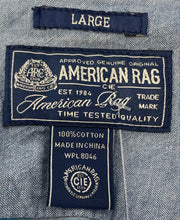 Load image into Gallery viewer, American Rag Cie Mens Blue Gray Plaid Cotton Long Sleeve Button-Up Shirt Size L
