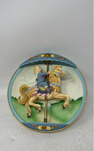 Load image into Gallery viewer, Bradford Exchange Porcelain Carousel Boy All Aboard Musical Collector Plate
