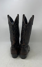Load image into Gallery viewer, Mens Brown Leather Mid-Calf Round Toe Pull-On Cowboy Western Boots Size 10D
