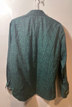 Load image into Gallery viewer, Banana Republic Mens Green Printed Cotton Slim Fit Non-Iron Button-Up Shirt Sz M
