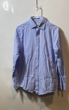 Load image into Gallery viewer, Michael Kors Mens Light Blue White Plaid Cotton Slim Fit Dress Shirt Sz 15 32/33
