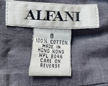 Load image into Gallery viewer, Alfani Womens Gray Cotton Long Sleeve Collared Button-Up Shirt Size 8
