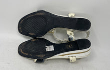 Load image into Gallery viewer, Loretta Pettinari Womens White Leather Buckle Open Toe Strappy Sandals Size 8

