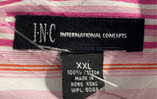 Load image into Gallery viewer, INC International Concepts Mens Pink Striped Long Sleeve Button-Up Shirt Sz XXL
