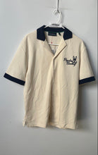 Load image into Gallery viewer, Psycho Bunny Mens Beige Short Sleeve Collared Button-Up Shirt Size XS
