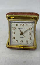 Load image into Gallery viewer, Vintage Westclox Gold-Tone Square Analog Travel Alarm Clock Not Tested

