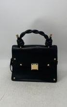 Load image into Gallery viewer, Aldo Womens Black Faux Leather Inner Pocket Crossbody Strap Top Handle Handbag
