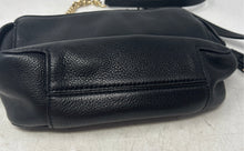 Load image into Gallery viewer, Michael Kors Womens Mitchell Black Gold Pebble Leather Chain Strap Crossbody Bag
