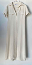 Load image into Gallery viewer, Zara Womens White Short Sleeve Collared Button Front Shirt Dress Size Medium

