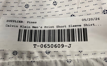 Load image into Gallery viewer, Calvin Klein Mens White Printed Short Sleeve Collared Button-Up Shirt Size 2XL

