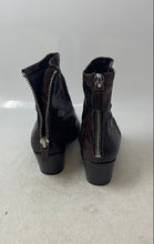 Load image into Gallery viewer, Dolce Vita Womens Brown Black Snakeskin Leather Pointed Toe Ankle Boots Size 7

