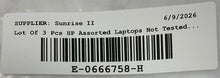 Load image into Gallery viewer, Lot Of 3 Pcs HP Assorted Black And Brown Windows Laptops Not Tested For Parts
