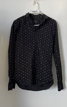 Load image into Gallery viewer, Armani Exchange Mens Black Logo Print Long Sleeve Collared Button-Up Shirt Sz XS
