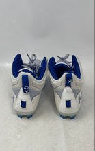Load image into Gallery viewer, Under Armour Mens Command MC Mid 3025639-100 White Blue Lacrosse Cleats Size 7
