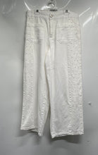 Load image into Gallery viewer, Zara Womens White High Rise Side Embroidered Straight Leg Trouser Pants Size 6
