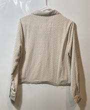 Load image into Gallery viewer, Michael Kors Womens White Beige Long Sleeve Blouse Top Size Medium
