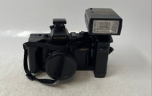Load image into Gallery viewer, Ouyama 2000N 50mm Lens Black Film Camera W/ Detachable External Flash Not Tested
