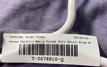 Load image into Gallery viewer, Banana Republic Mens Violet Short Sleeve Button Front Polo Shirt Size Medium
