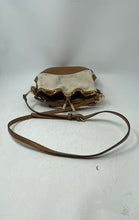Load image into Gallery viewer, Aldo Womens Brown Beige Detachable Crossbody Strap Lined Drawstring Bucket Bag

