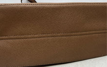 Load image into Gallery viewer, Michael Kors Womens Brown Saffiano Leather Double Handle Jet Set Travel Tote Bag
