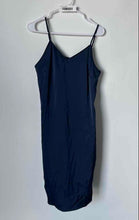 Load image into Gallery viewer, Sam Edelman Womens Blue V-Neck Sleeveless Spaghetti Strap Slip Dress Size 4
