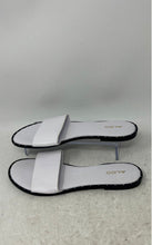 Load image into Gallery viewer, Aldo Womens White Leather Open Toe Slip-On Flat Slide Sandals Size 8
