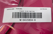 Load image into Gallery viewer, Coach Womens Pink Charm Inner Pockets Detachable Strap Wristlet Wallet
